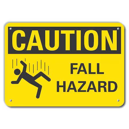 Lyle Lcu3-0136-Ra_10X7 Caution Sign, 7 In H, 10 In W, Aluminum, Vertical