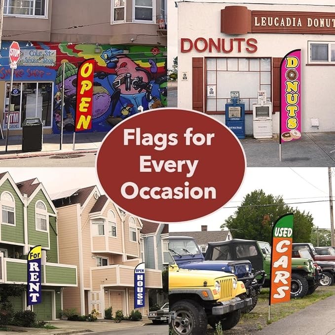 Ice Advertising Swooper Feather Flutter Flag Concessions Drinks