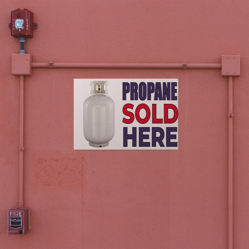 Decal Stickers Propane Sold Here Advertising Printing Vinyl Store Sign Label