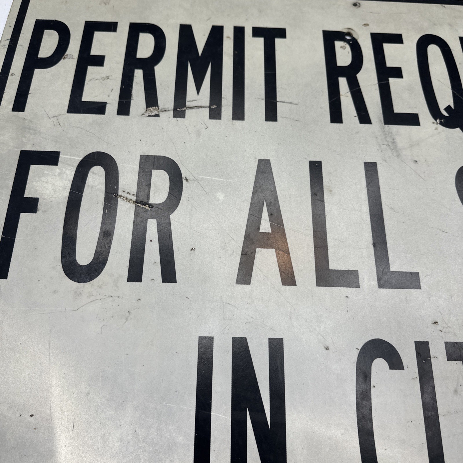 Permit Required For All Signs In City Aluminum Sign 24×30
