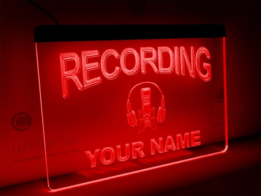 Personalized Recording light – LED sign | RGB multi-color sign