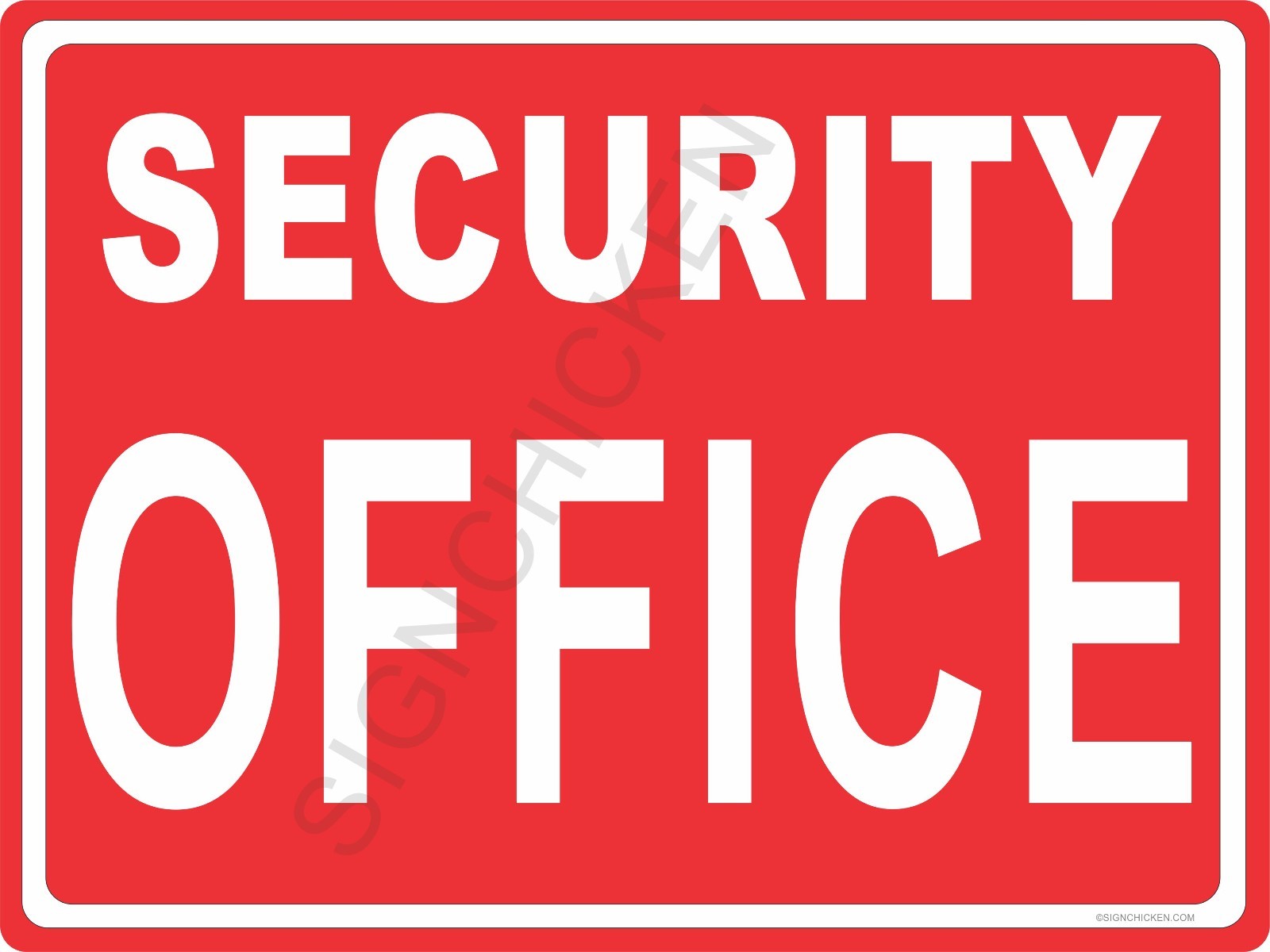 SECURITY OFFICE – 9″ X 12″ NEW IN PACKAGE ALUMINUM SIGN store- retail, business