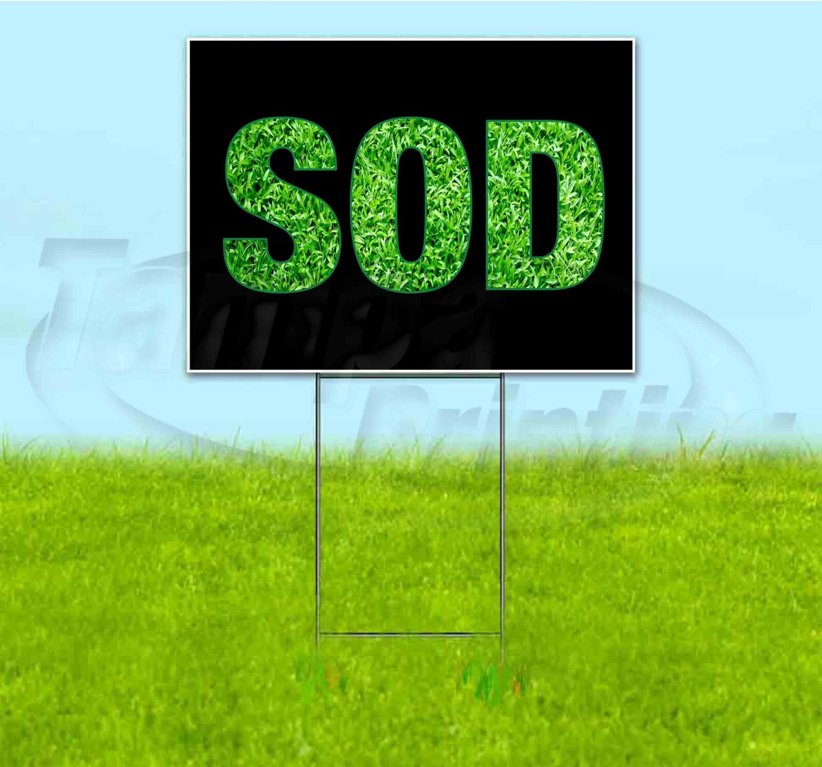 SOD 18×24 Yard Sign WITH STAKE Corrugated Bandit USA BUSINESS SALE LANDSCAPING