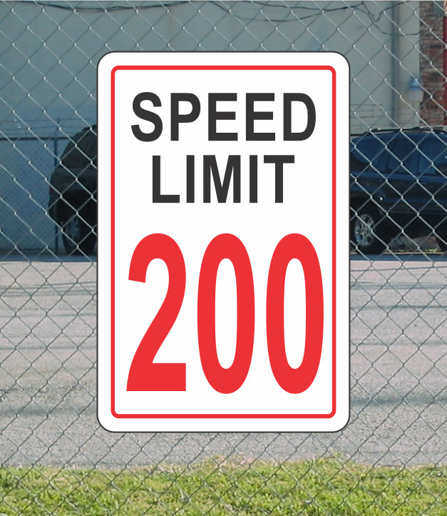 RED Speed Limit 200 Metal Sign for Street Road Highway Parking Lot 12″x18″ mph