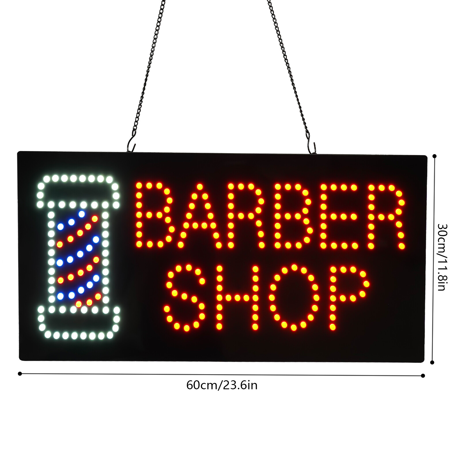 Hanging Up Mount Barber Shop Sign Portable LED Light Sign Modern Business Sign