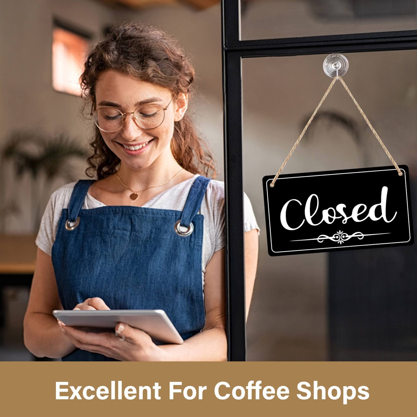 Open Signs Double Sided Open Closed Sign Business Hours Sign Hanging Business Op
