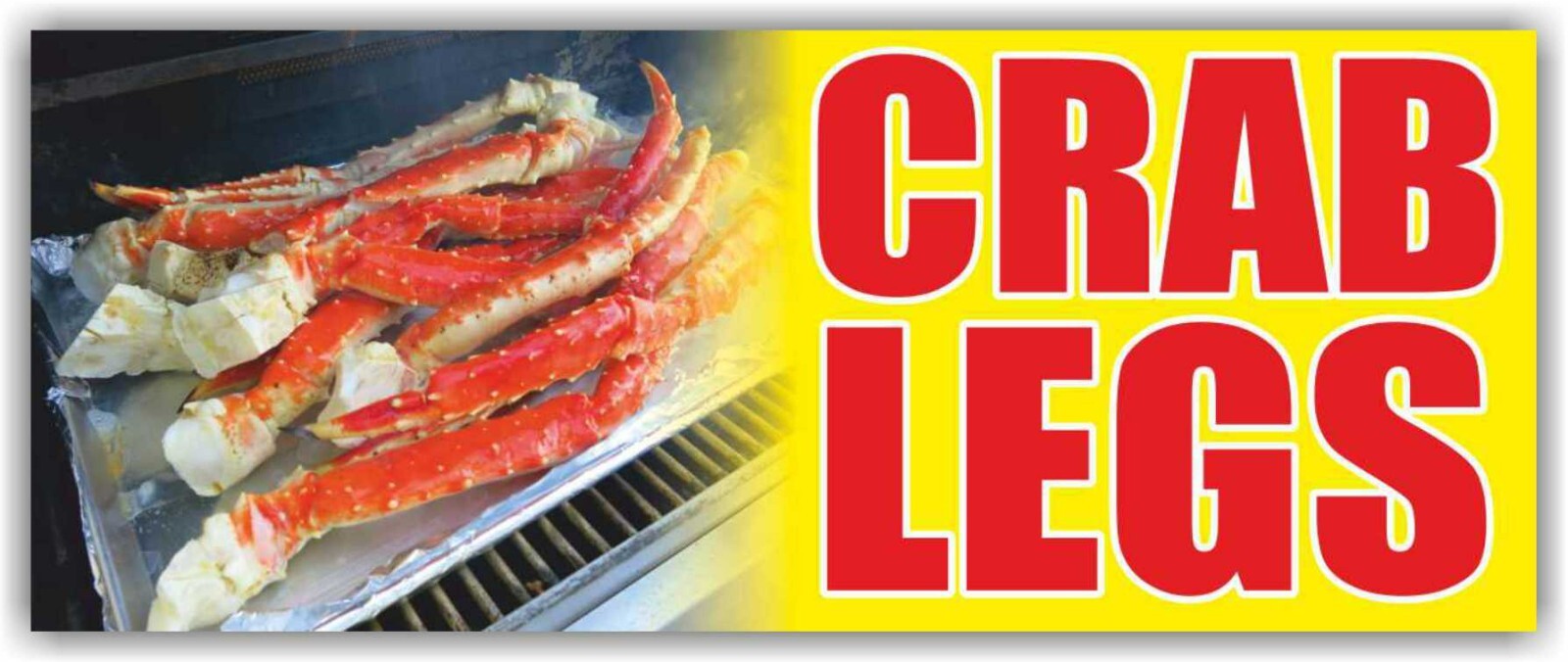CRAB LEGS Advertising Banner Vinyl Mesh Sign seafood oysters fish squid shrimp