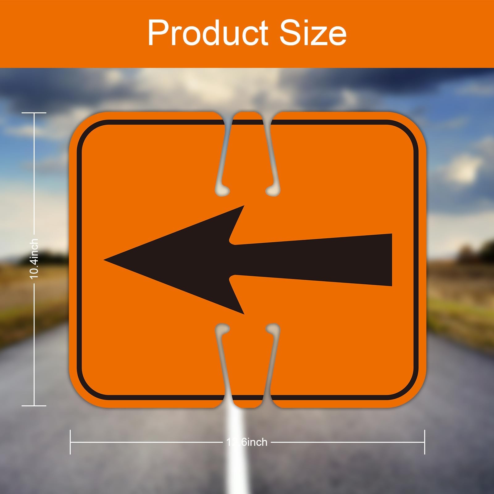 5 Pack Traffic Cone Reversible Arrow Signs, 12.6″x10.4″ PVC Arrow Sign for Tr…