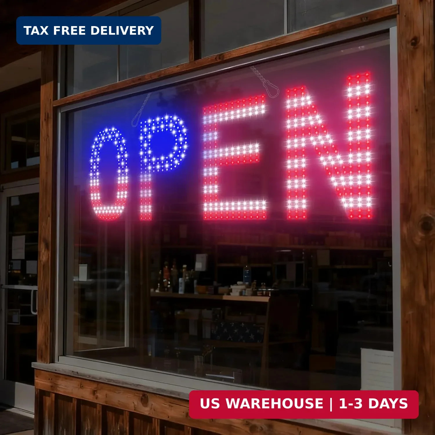 LED Open Signs for Business, exTopGoal 30″x10″ Large Bright Open Sign with Remot