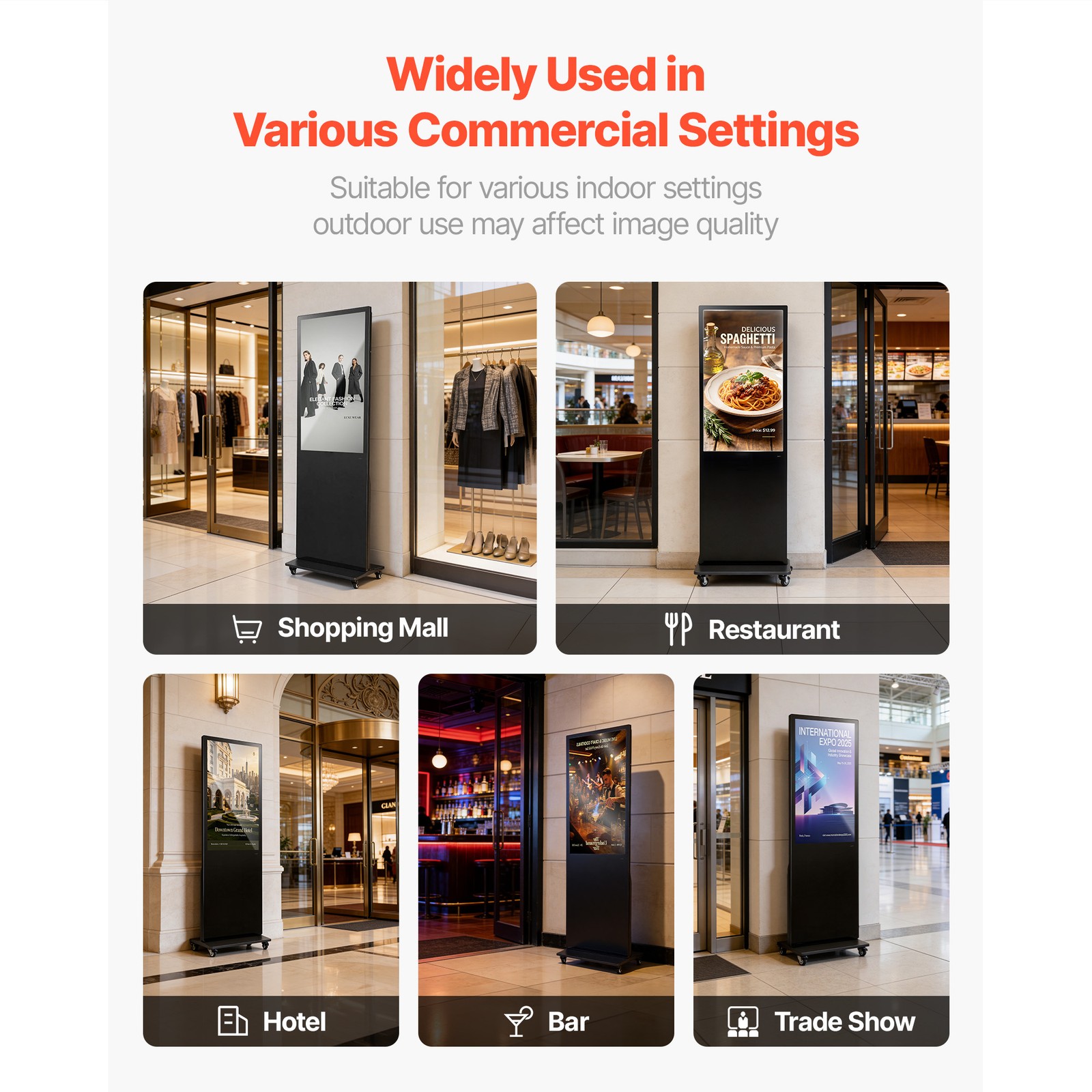 Uimoso 43 in Indoor Digital Signage Floor Standing LCD Advertising Display Kiosk