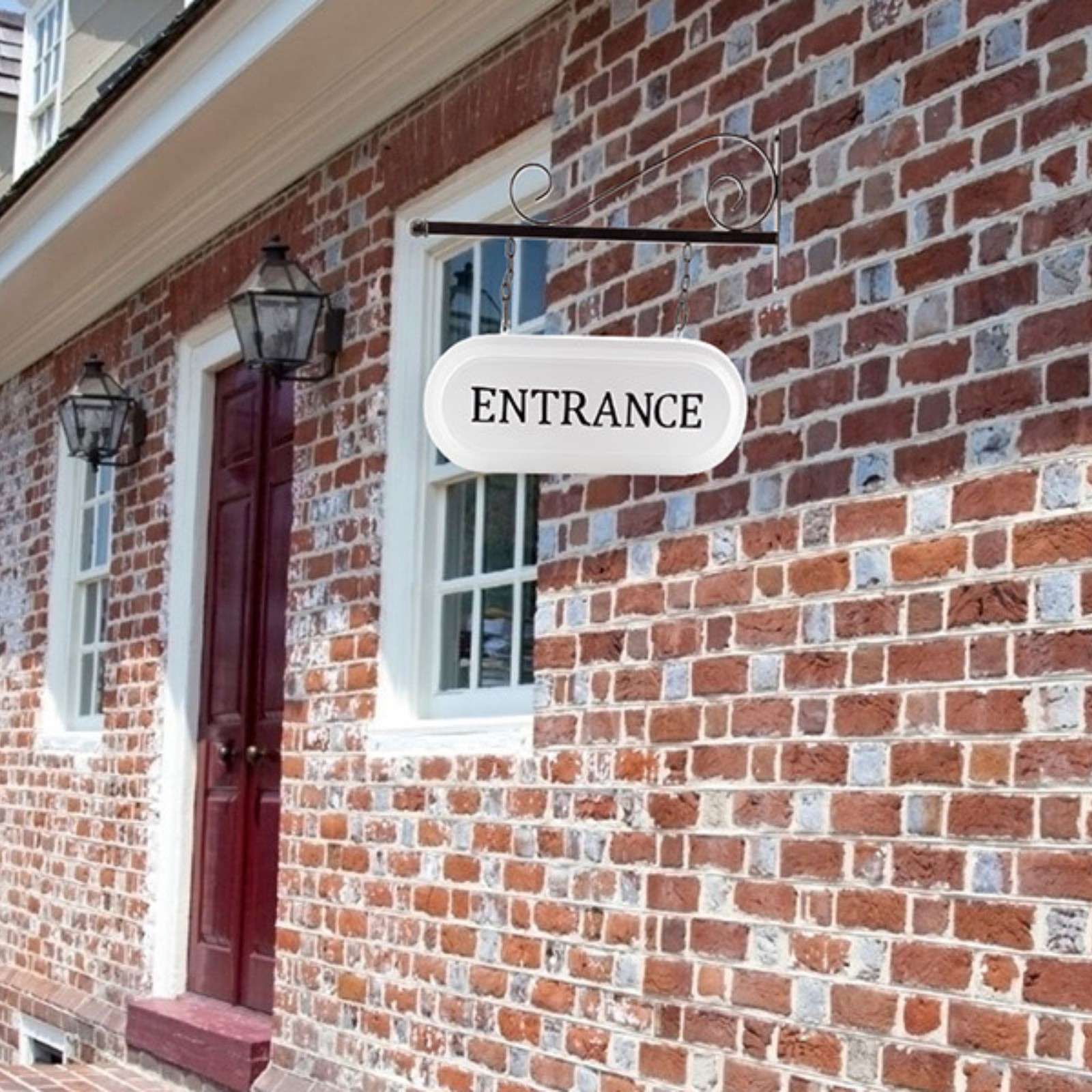 Wall-Mounted Metal Office Sign, Enamelware Business Entrance Reception Sign
