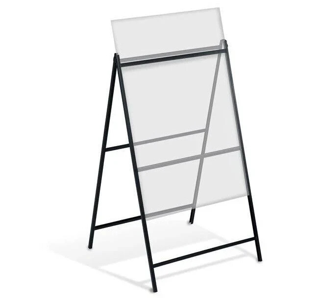 A Frame Sidewalk Sign, Steel Black Powder Coated, Sign Holds 24×36 insert