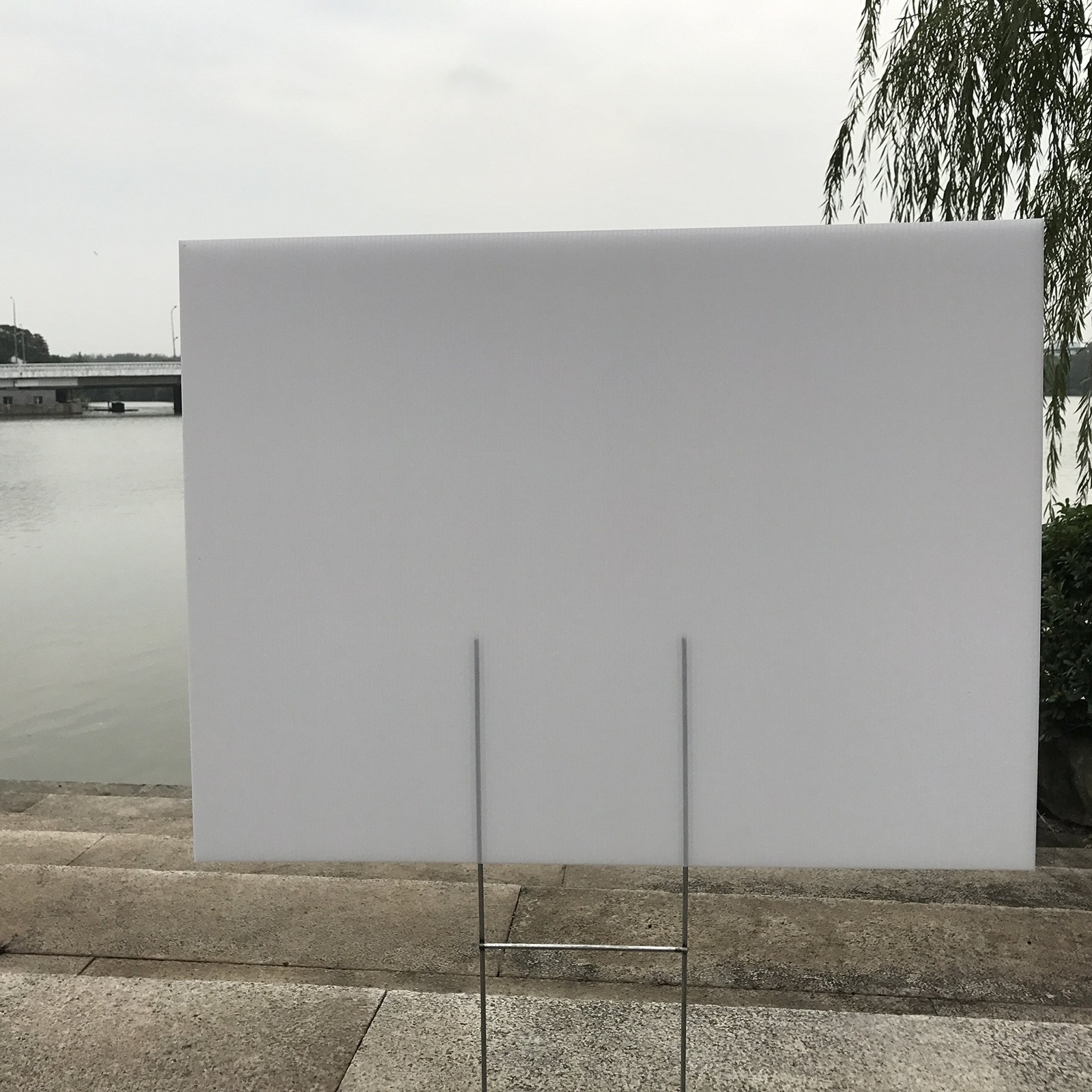 6 Pack 24″x18″ White Blank Lawn Yard Signs Corrugated Plastic Sheet with Dura…