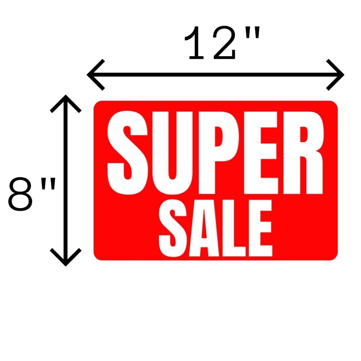 Super Sale Business Retail Counter Informational Sign | Plastic | 12″w x 8″h
