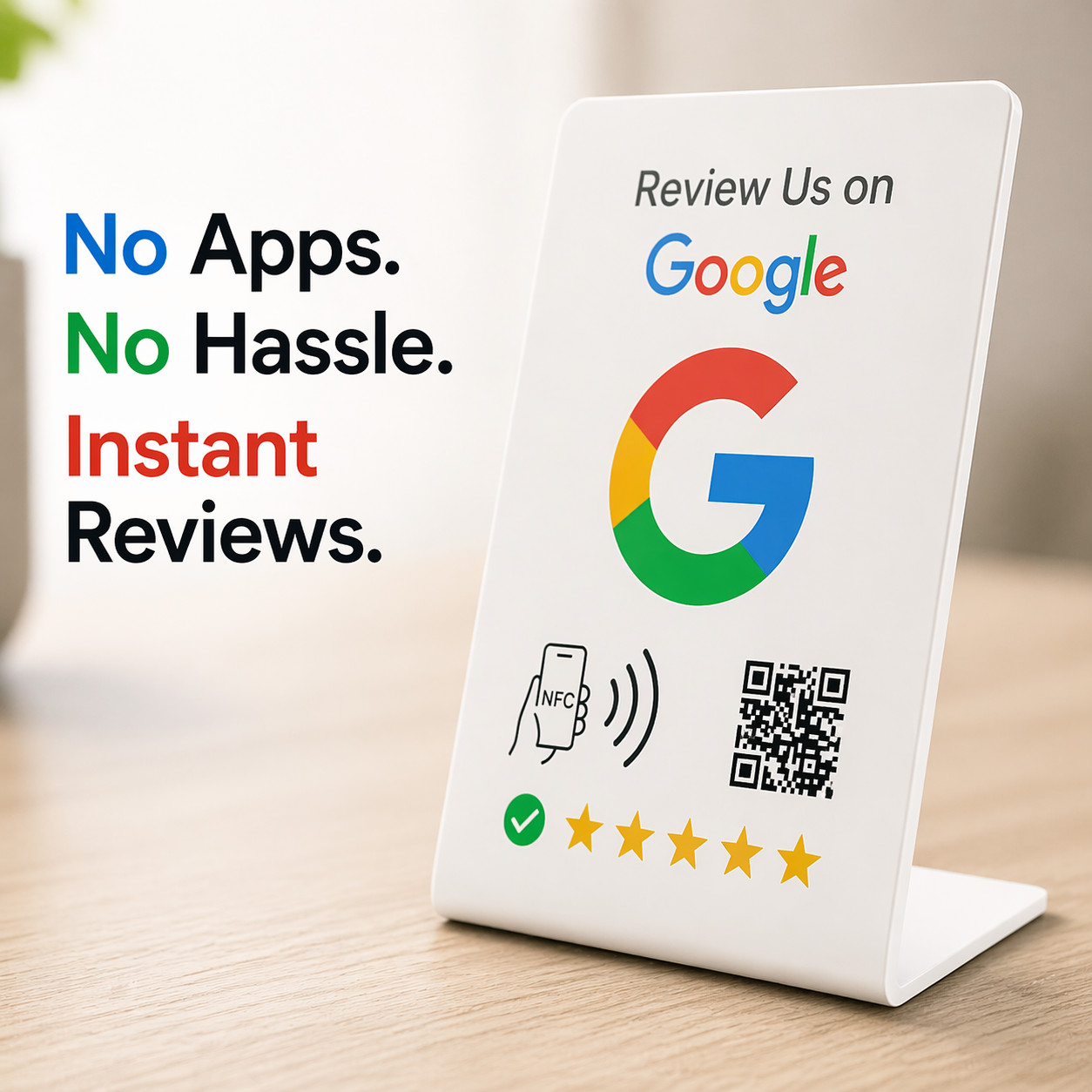 TAPro Google Review Stands -Tap Feedback Booster Product ( 3-Pack- White)