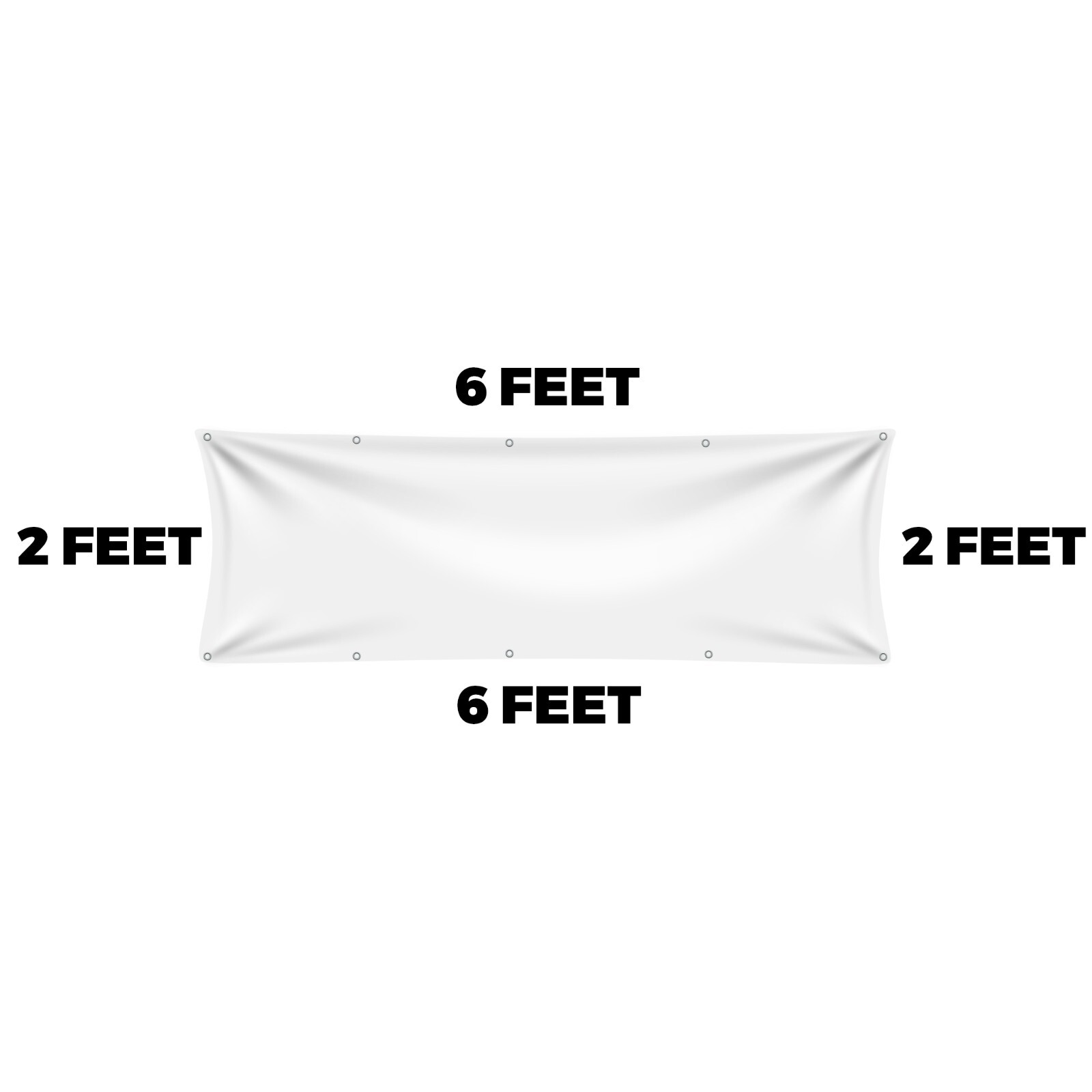 VictoryStore 2×8 Feet Blank Banner – 10oz Blank Vinyl Banner with Grommets
