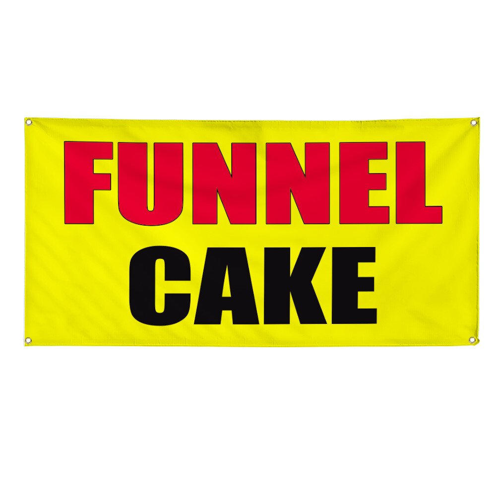 Vinyl Banner Multiple Sizes Funnel Cake Food Fair Promotion Business Outdoor