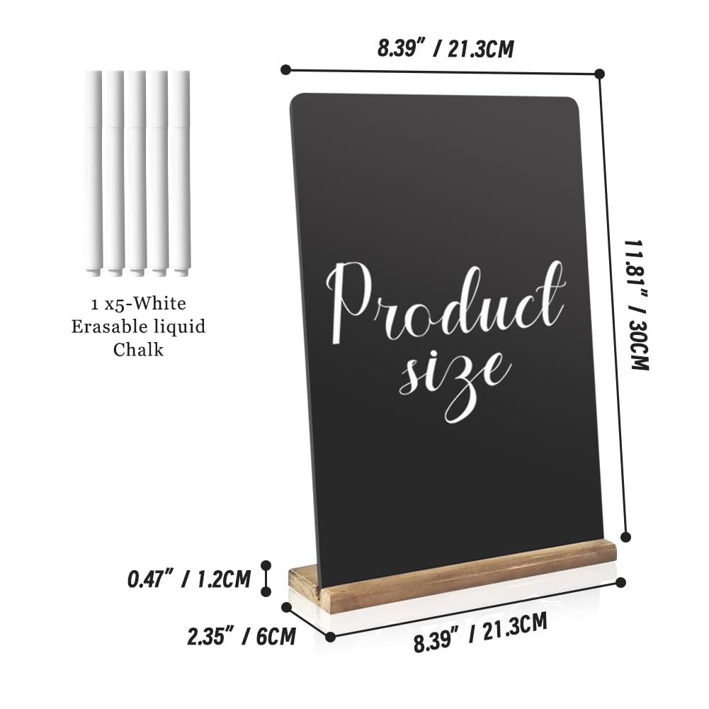 Double-Sided Tabletop Chalkboard Set Wooden Chalkboards Signs for Café Menus …