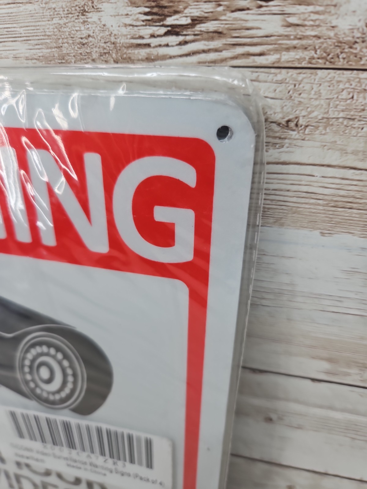 Warning 24 Hour Video Surveillance Sign Home Yard Security *4 Pack* 7 x10 in NEW