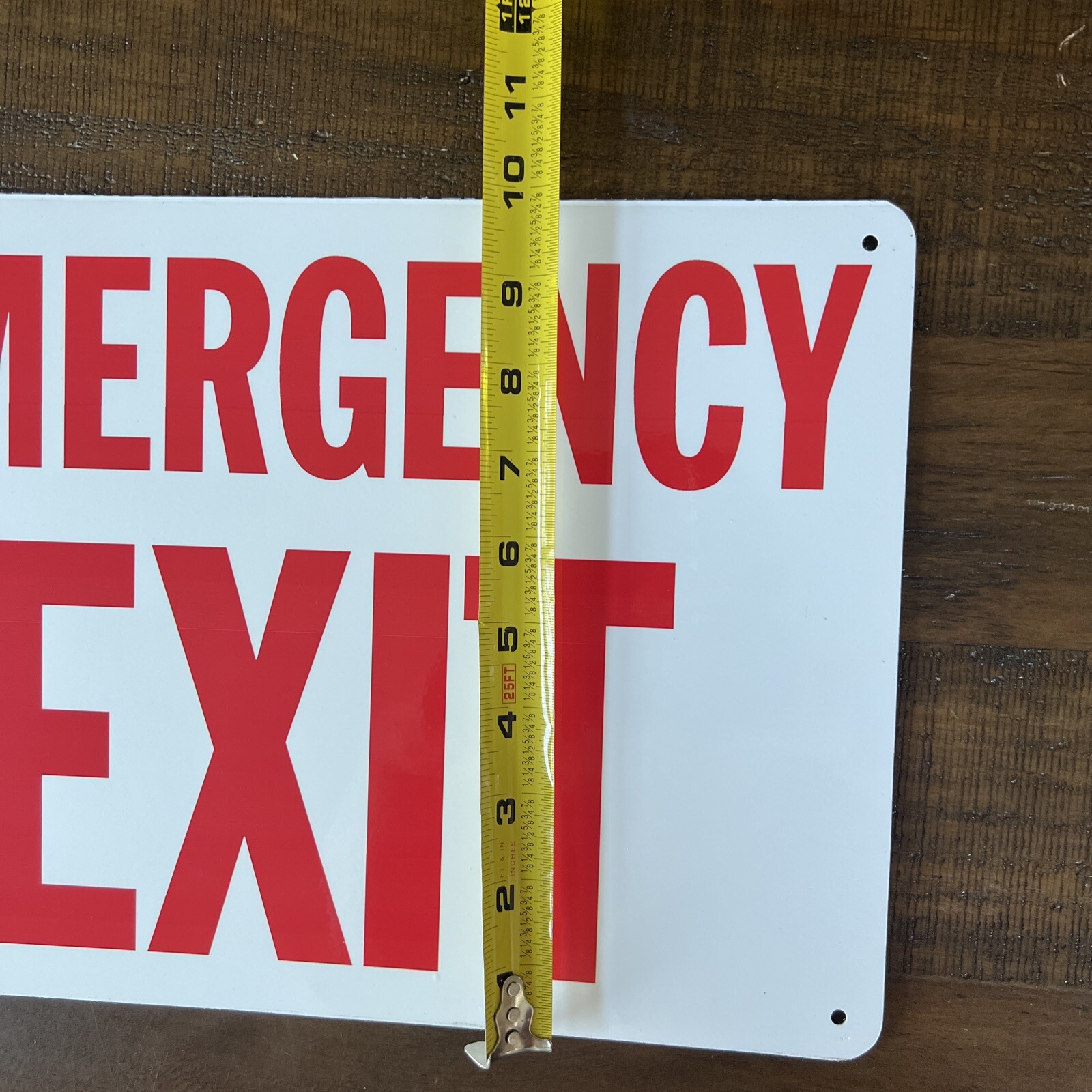 BAZIC Products Emergency Exit Sign, 9″ X 12″ Aluminum