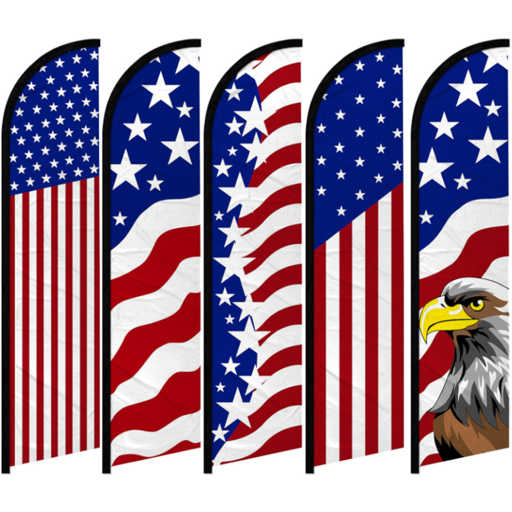 USA Windless Swooper Full Curve Flag Large US American Flags