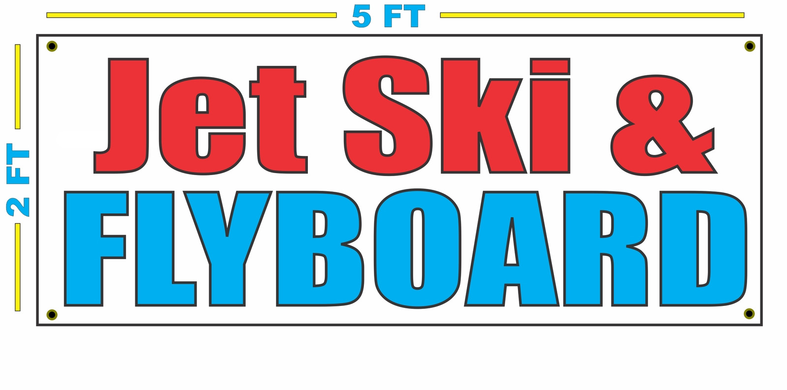 JET SKI & FLYBOARD Full Color All Weather Banner Sign NEW High Quality!