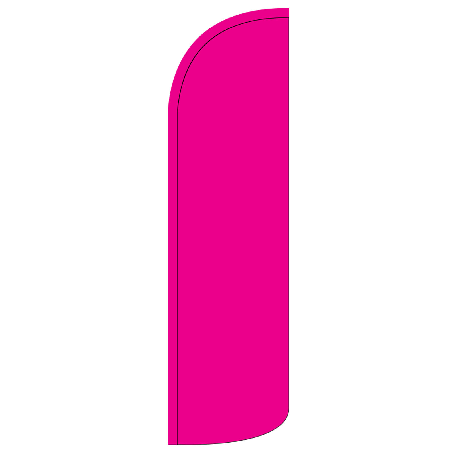 SOLID PINK MAGENTA Windless Swooper Feather Flag Tall Banner Sign 3’ Wide