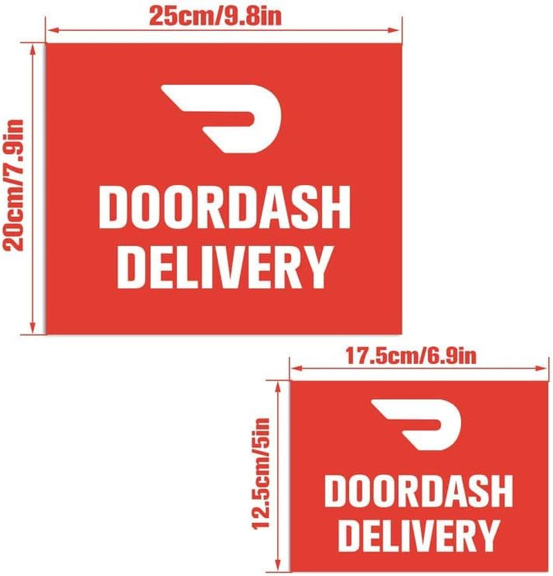 3 Pack Magnets Car Vehicle DoorDash Delivery Driver Signs – Magnetic Delivery…