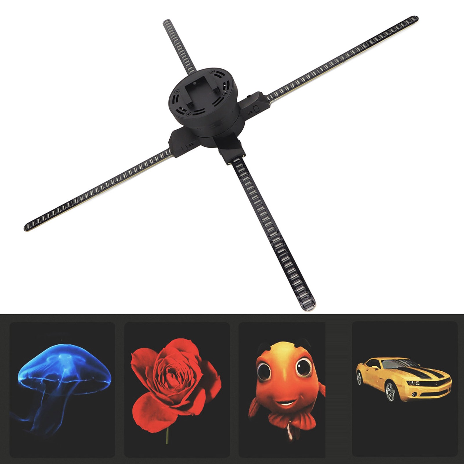 25.2in 3D Hologram Fan 768 LED 1024x768P Resolution WiFi APP & 8GB Memory
