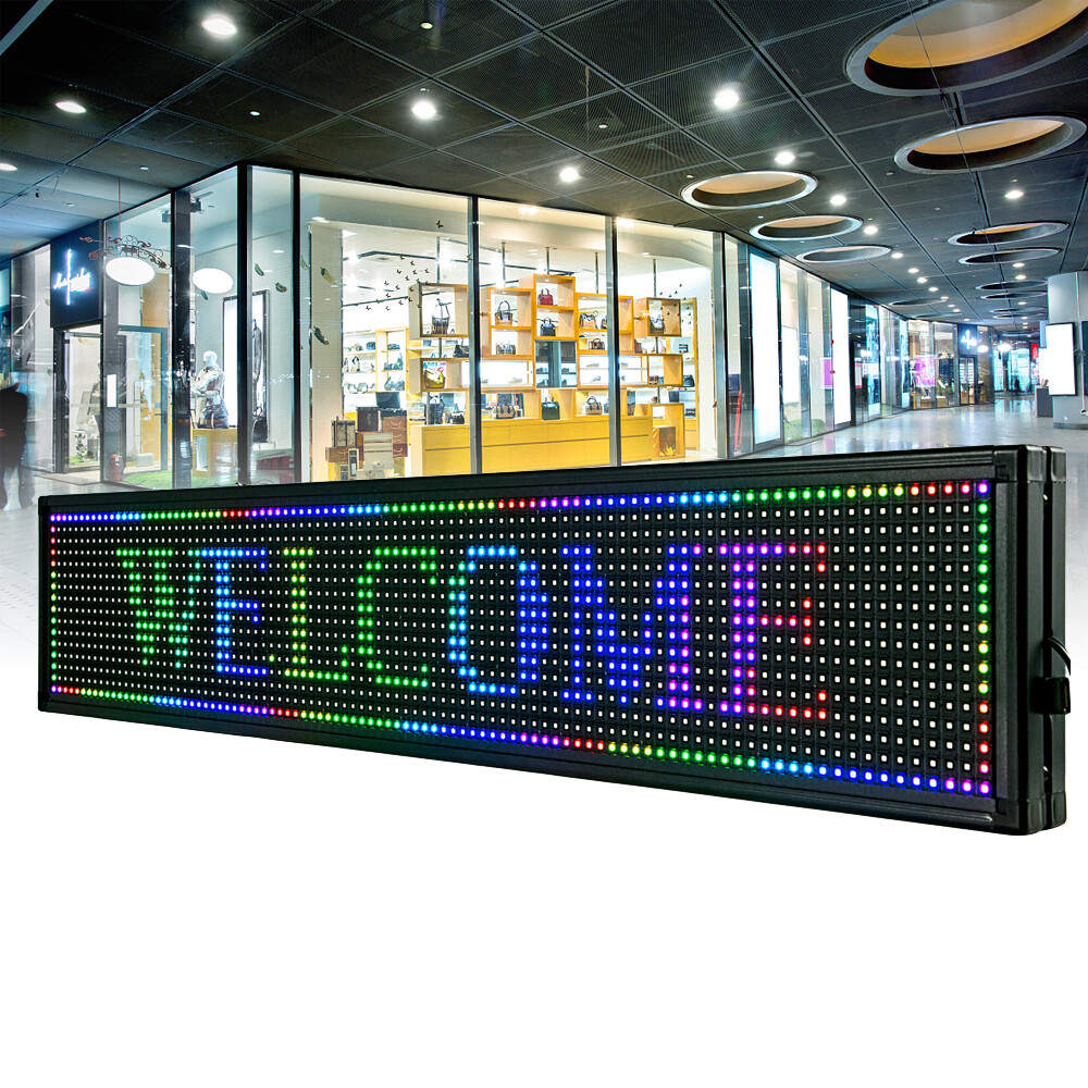 LED Sign 40″ X 8″ Scrolling Message Display Board 7 Color Programmable