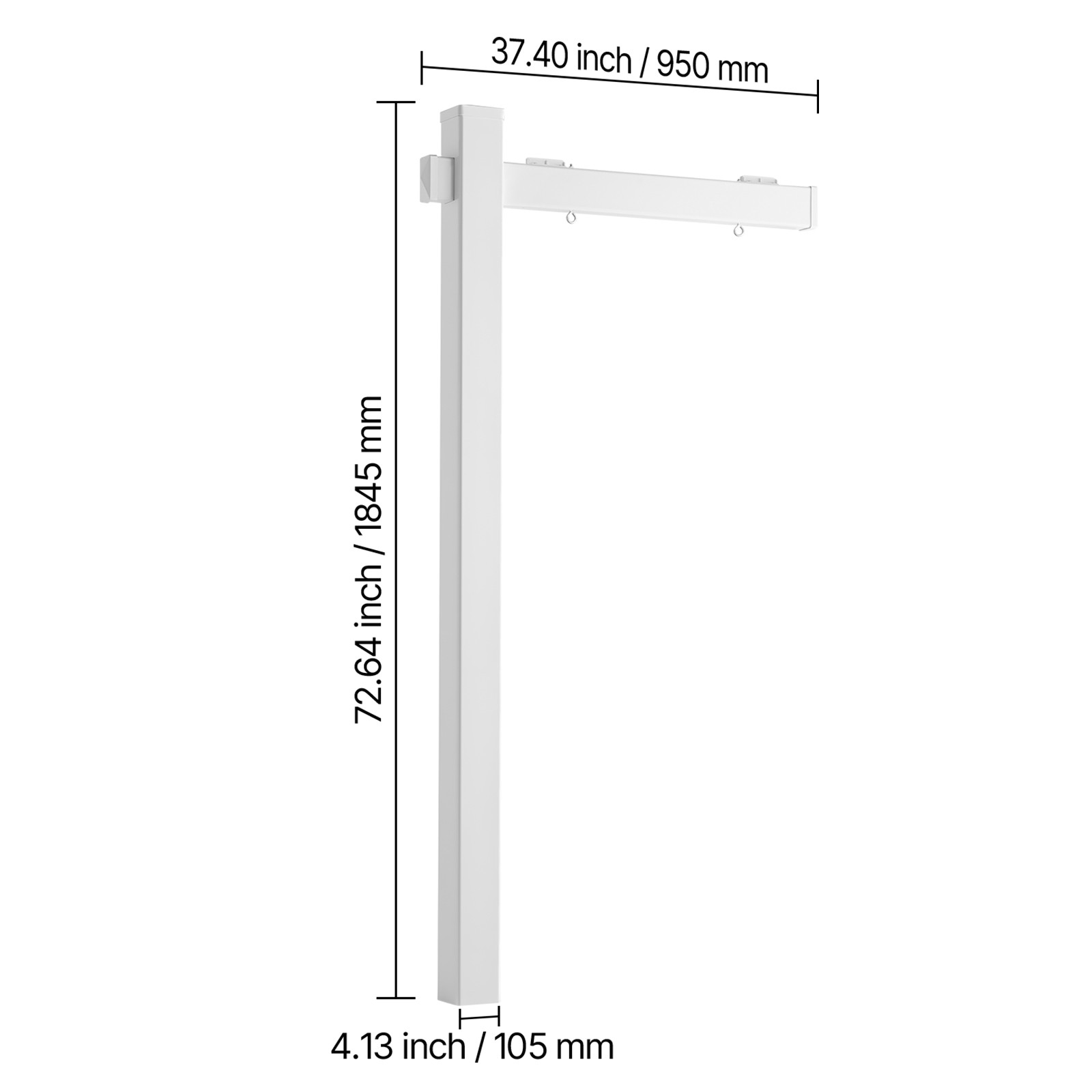 Uimoso 6′ UPVC Real Estate Sign Post Open House Yard Home for Sale White W/Stake