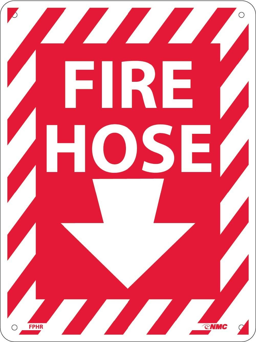 FPHR FIRE HOSE Sign – 9 in. x 12 in. Rigid Plastic Hose Locator Sign with Arr…