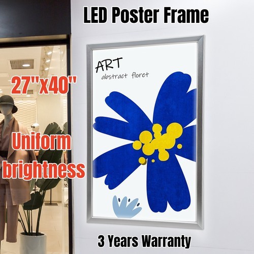 24″x33″/ 24″X36″, 27″ x 40″ LED Backlit Movie Poster Art Picture Frame Light Box