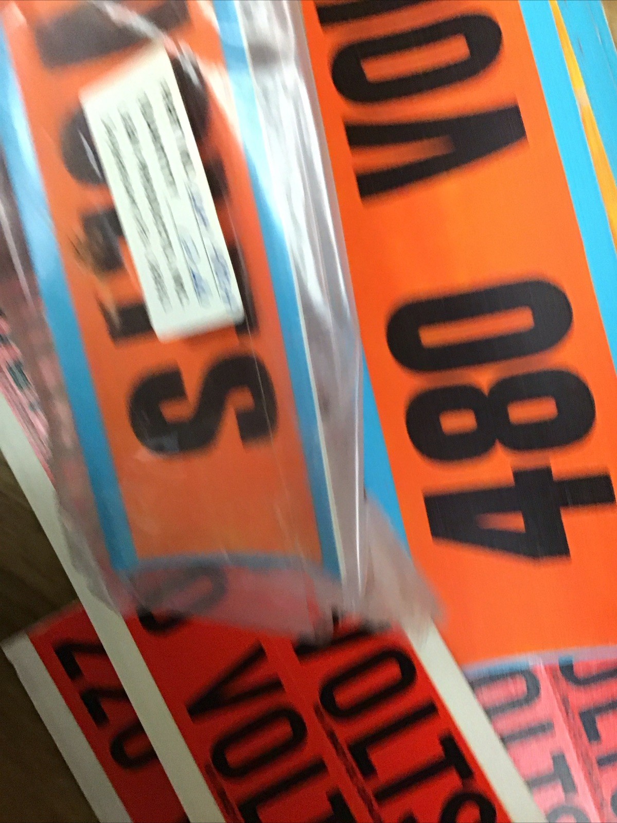 Lot Of Conduit Line Marker Orange Black110 115 120 208 220 240 480 Volt Stickers