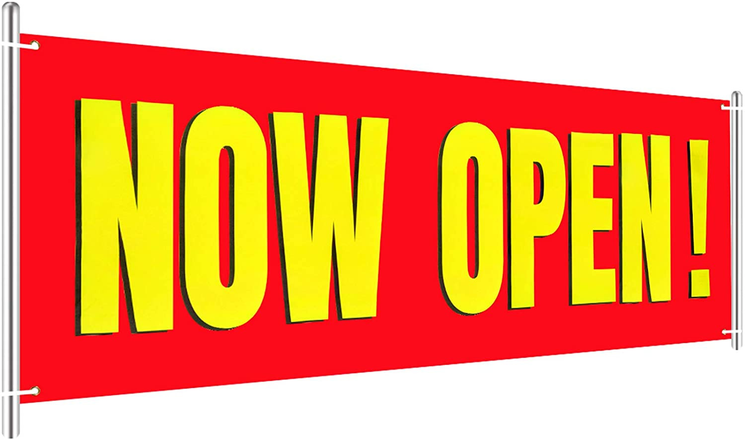 3 x 8 Feet Banner Outdoor, Indoor Sign Polyester Cloth Now Open Sign!