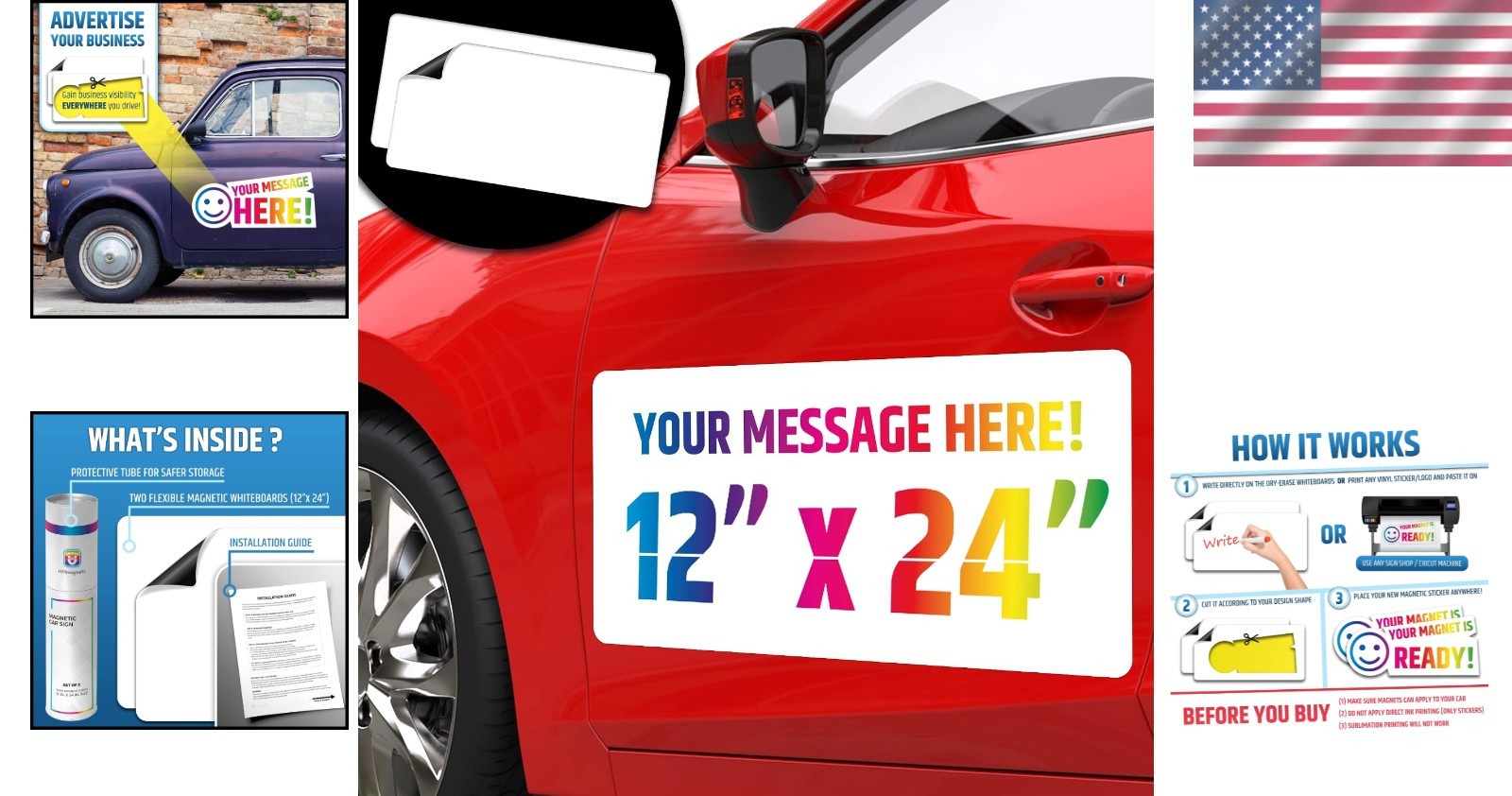 Weatherproof Magnetic Car Signs – Customizable Business Ads