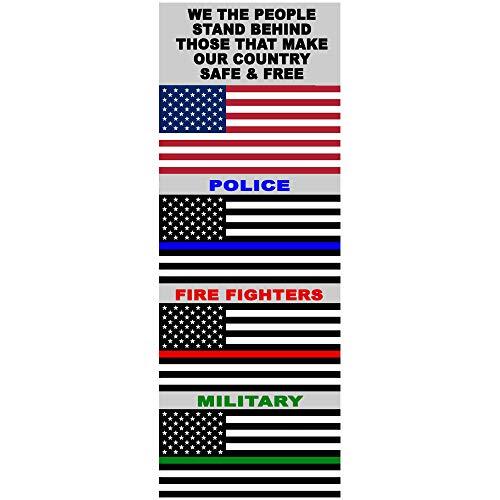 2 Pack Thin Line Flag Set (USA, Thin Blue, Thin Red, Thin Green) Perforated Wind
