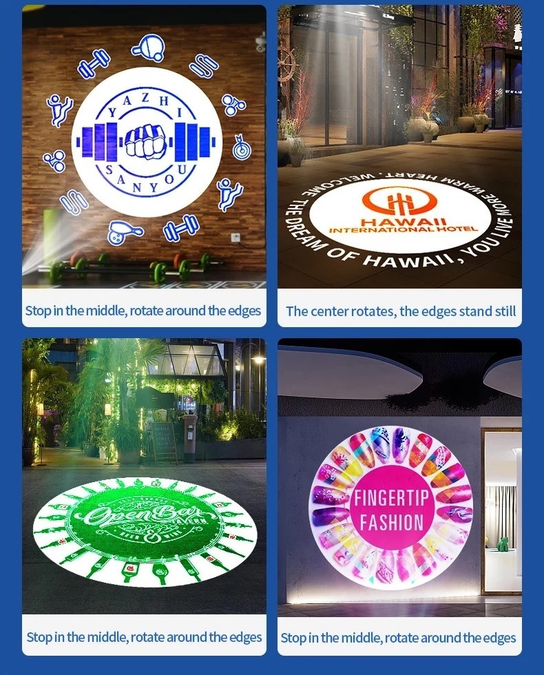 35W Rotataion + Static Gobo Projector Wateproof Custom Dynamic Projection Light