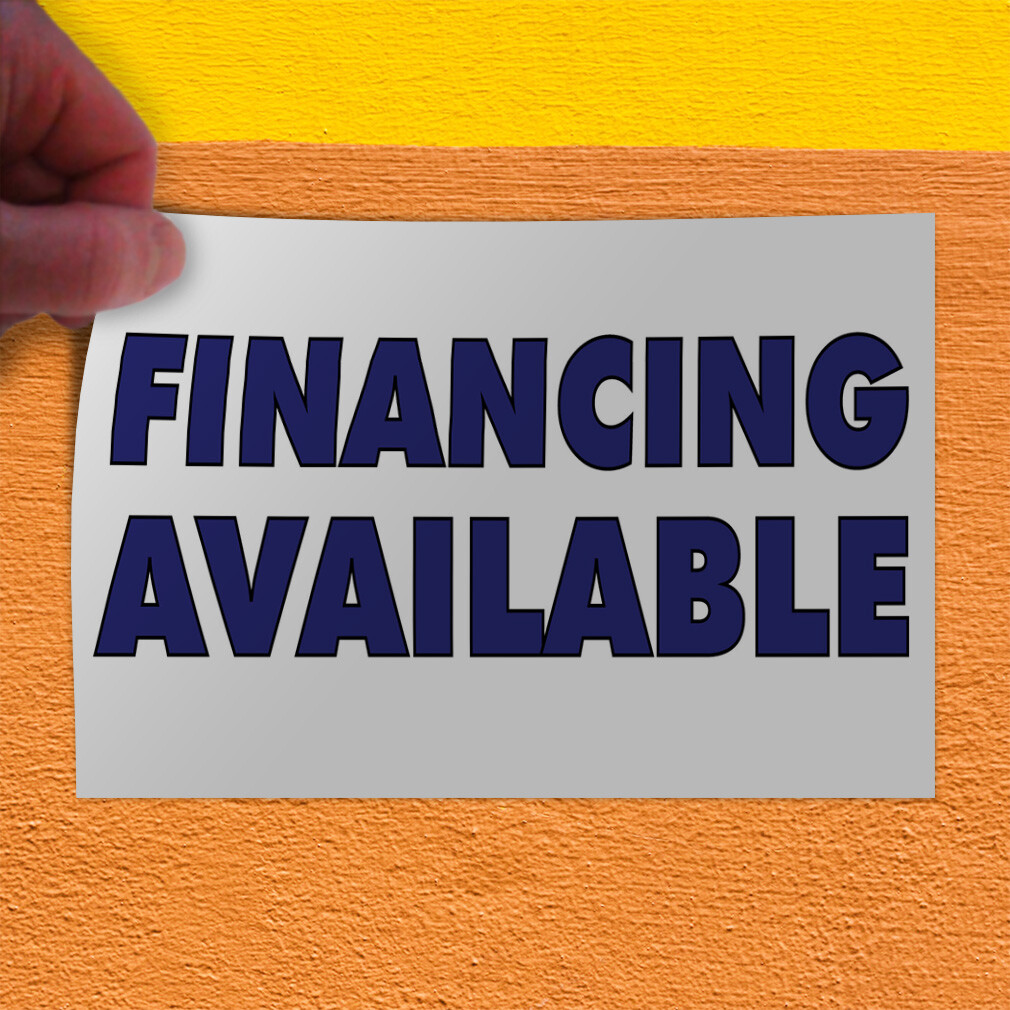 Decal Stickers Financing Available Advertising Printing A Vinyl Store Sign Label