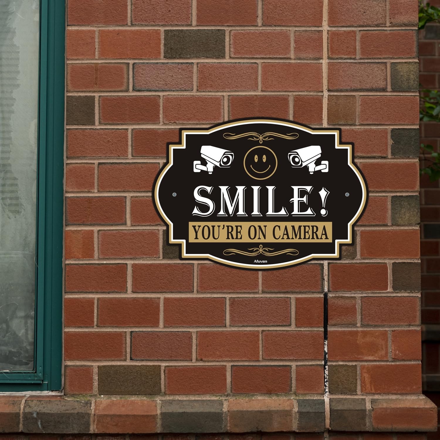 Smile You’re On Camera Signs Video Surveillance 10” x 7” Security for Home Fa…