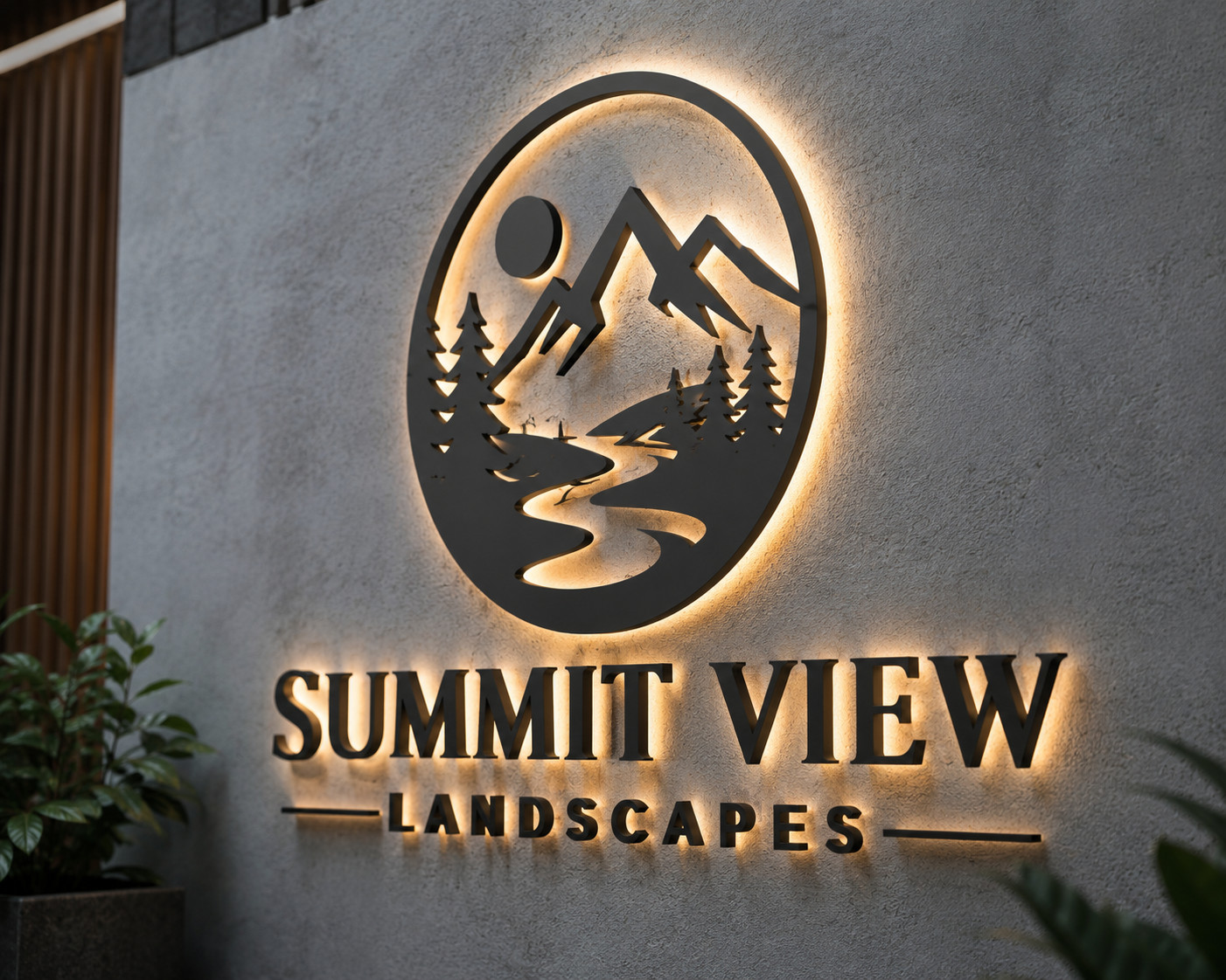 3D Laser Cut Backlit Metal Sign – Custom Outdoor Business Logo Wall Display