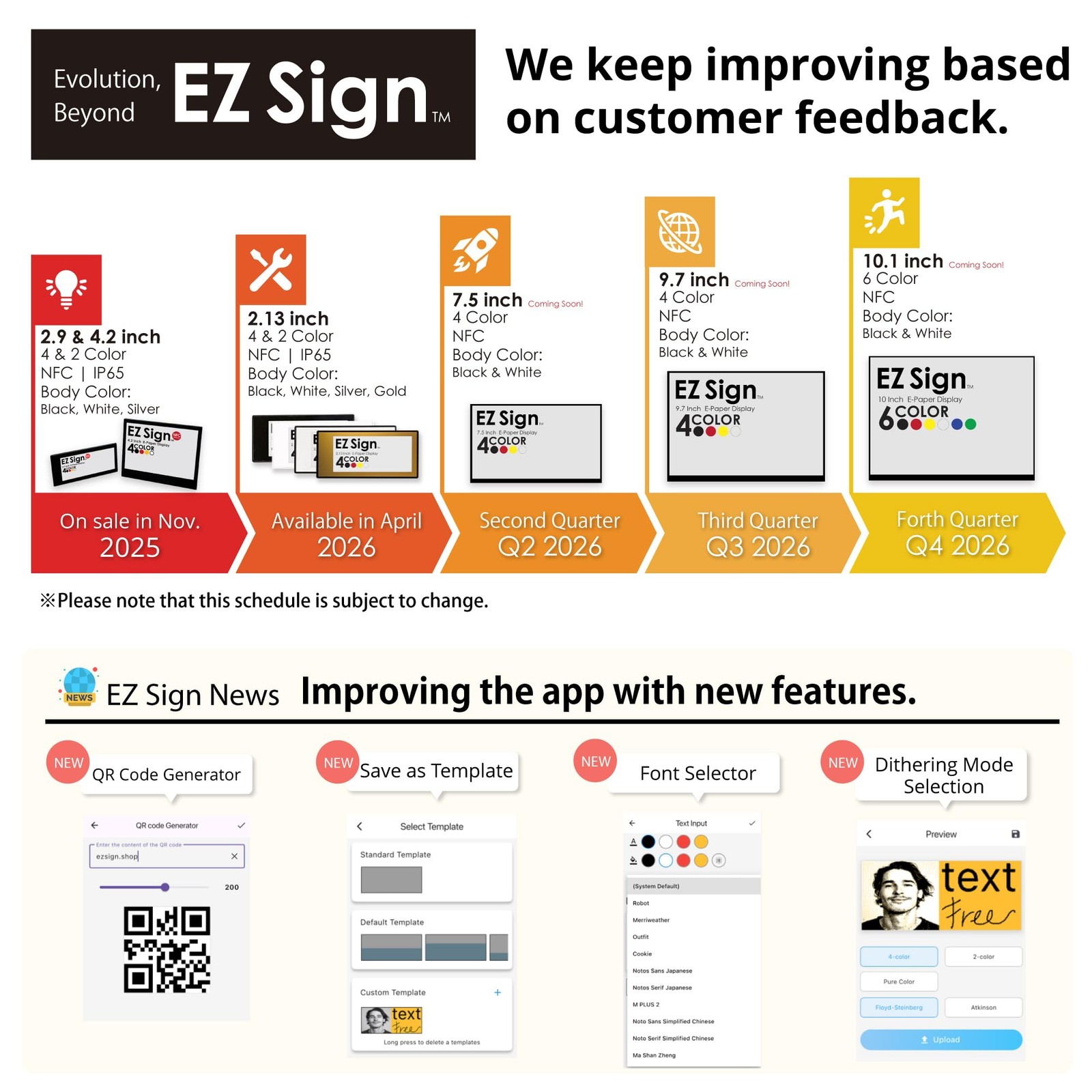 [] EZ Sign NFC E-Paper Display – No Battery, Ultra-Thin 0.13”, Rewritable 4-C…