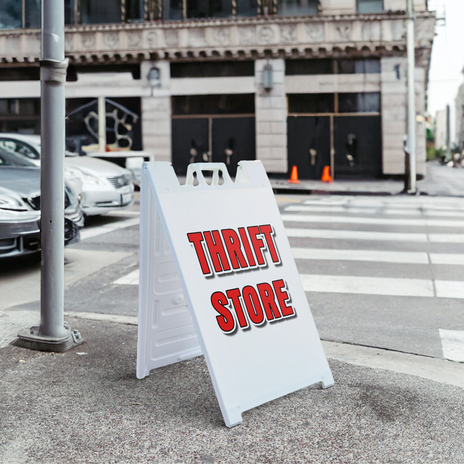 A-frame Sidewalk Thrift Store 24″ x 36″ Double Sided A-Frame Sidewalk Sign