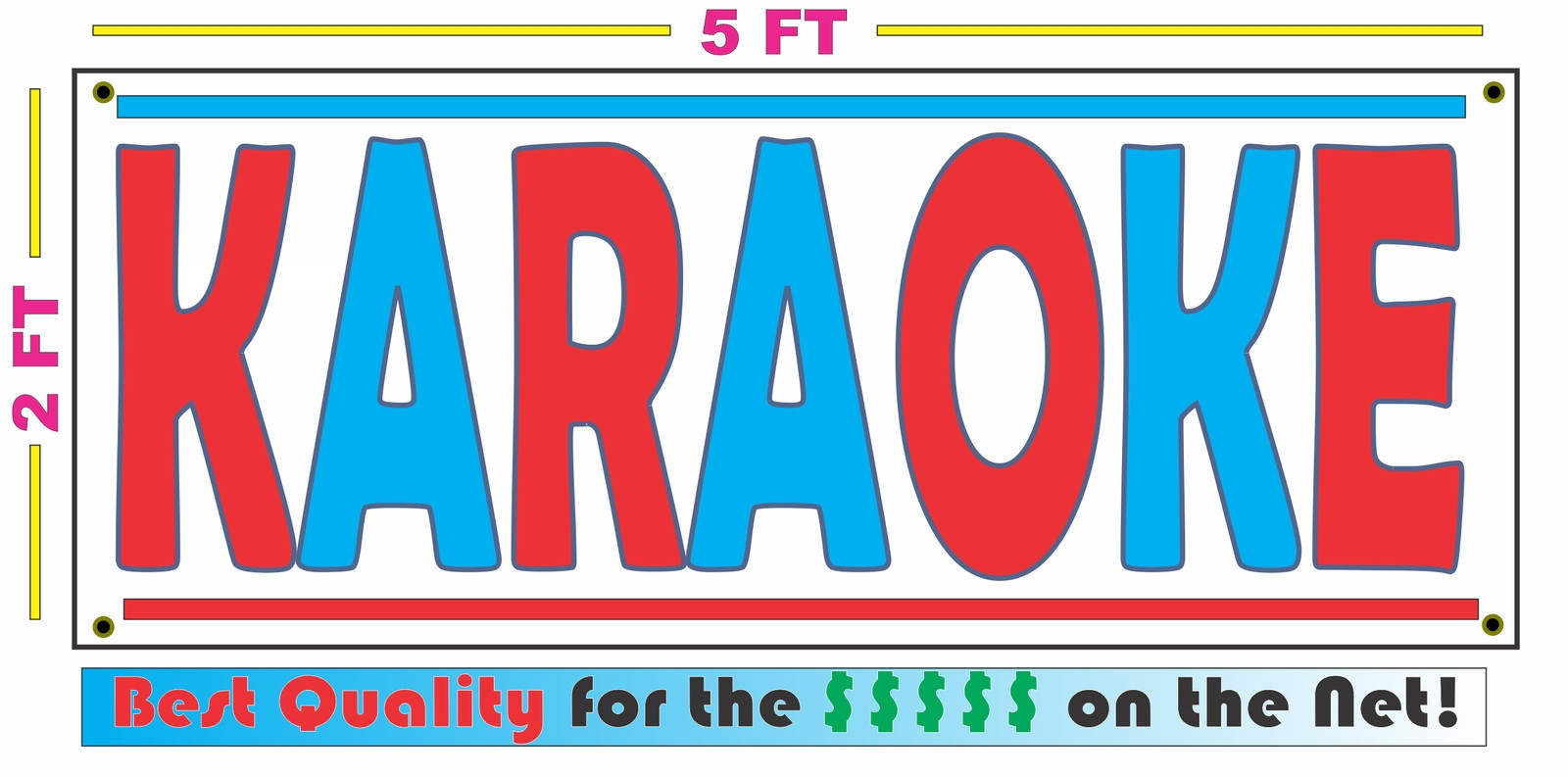 KARAOKE All Weather Banner Sign NEW High Quality! for DJ Bar Party Club Disco