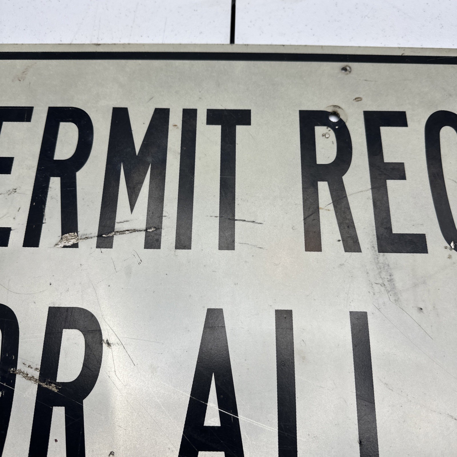 Permit Required For All Signs In City Aluminum Sign 24×30