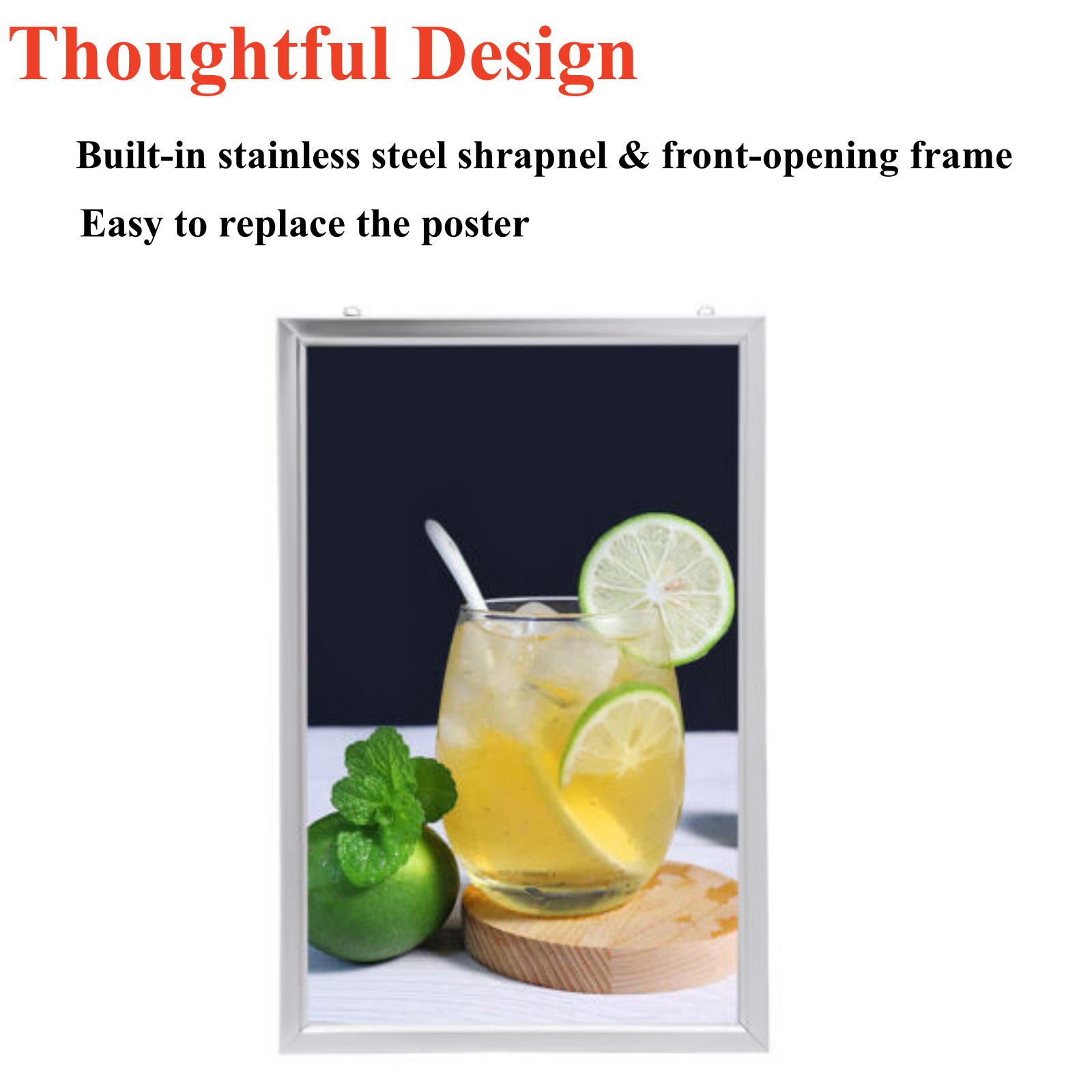 18″x24″ LED Backlit Movie Poster Art Picture Frame Light Box Advertising Display