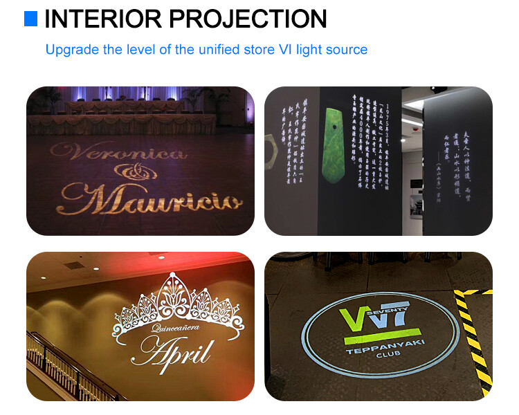 40W-600W 4 Logo Imagine AD Sign Auto-swtich LED Gobo Projector Lamps Waterproof