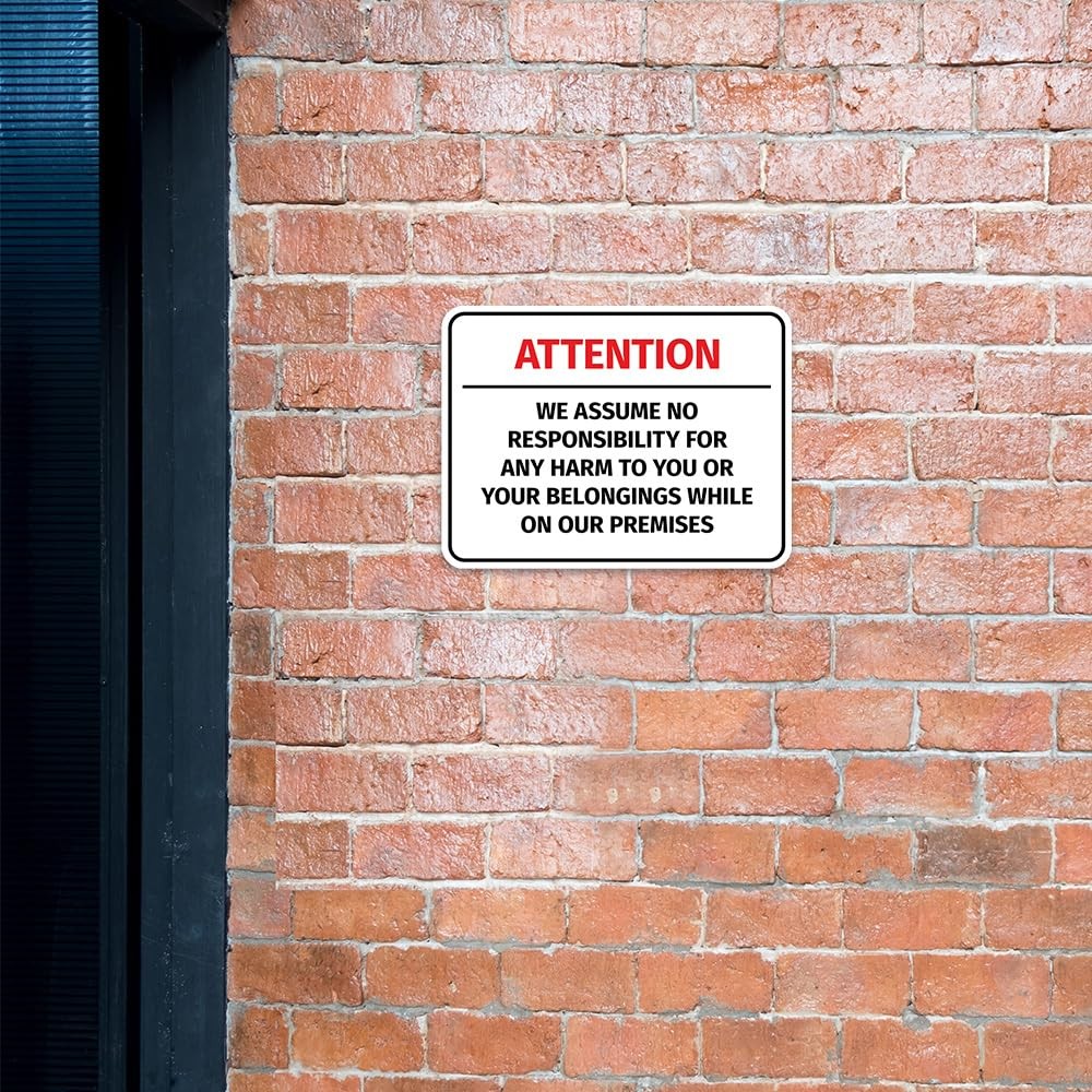 We Assume No Responsibility For Any Harm To You Or Your Belongings While…