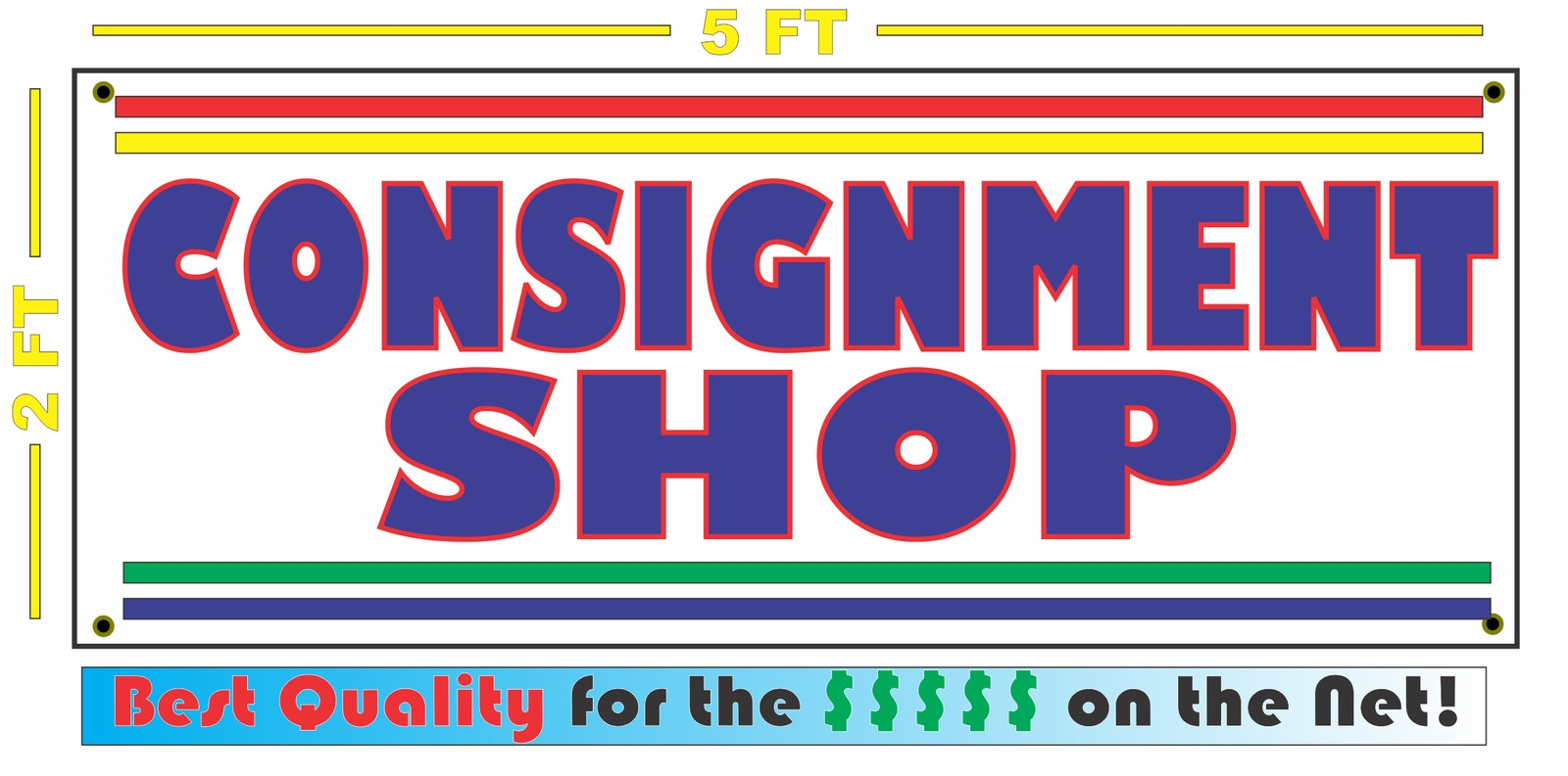 CONSIGNMENT SHOP All Weather Banner Sign NEW High Quality! XXL
