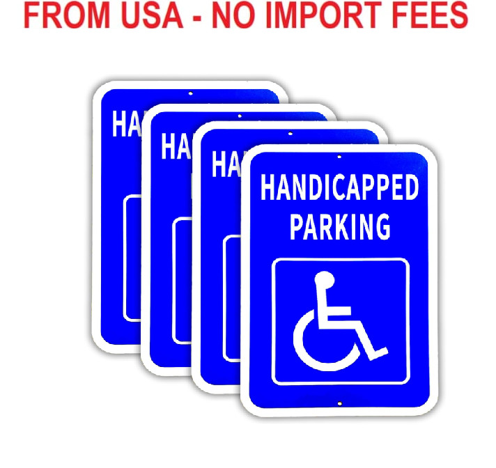 Handicap Parking Sign, Handicap Signs for Parking, Large 12 x 18 Inches .040 Alu
